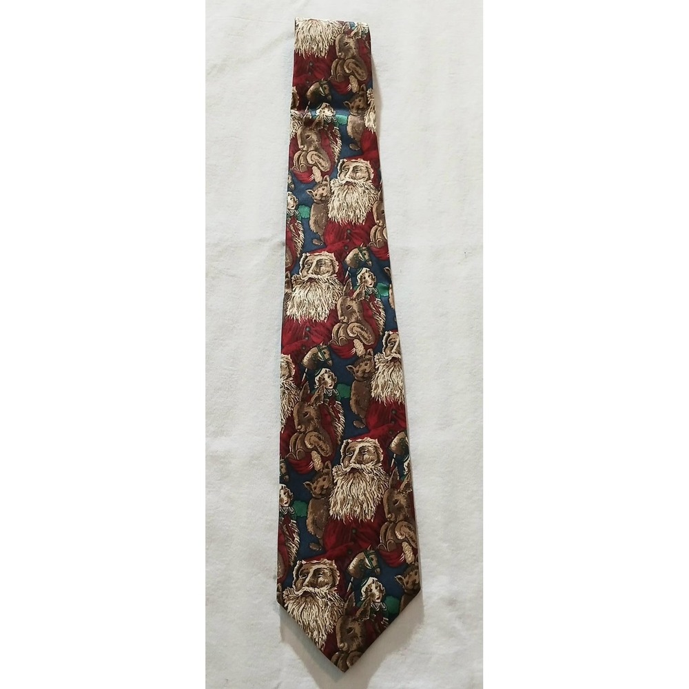 Robert Talbott Nordstrom Tie Mens One Size Silk Christmas Santa‎ Holiday Novelty